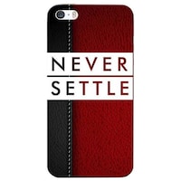 Picture of Never Settle Printed Mobile Cover, Apple iPhone 5s, Red & White