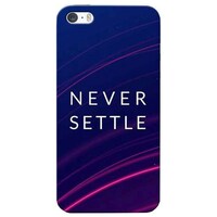 Picture of Never Settle Printed Mobile Cover, Apple iPhone 5s, Blue