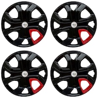 Prigan Wheel Cover for Tata Altroz, 14inch, 4Sets, Black & Red