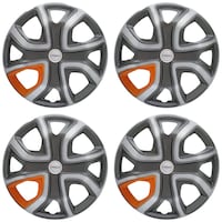 Prigan Wheel Cover for Tata Altroz, 14inch, 4Sets, Grey & Silver & Orange