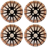 Prigan Wheel Cover for Universal Car, 4Sets, Black & Copper