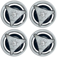Prigan Wheel Cover for Universal Car, 13inch, 4Sets, Silver & Black