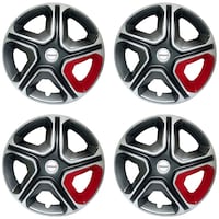 Picture of Prigan Wheel Cover for Universal Car, 14inch, 4Sets, Grey & Silver & Red