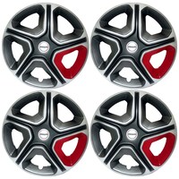 Picture of Prigan Wheel Cover for Universal Car, Nexon, 4Sets, Grey & Silver & Red