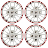 Picture of Prigan Wheel Cover for Universal Car, Power GT, 4Sets, White & Red