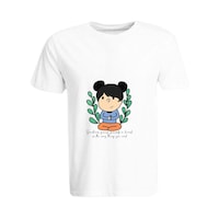 Picture of BYFT Giving Yourself a Break Printed Cotton Round Neck T-shirt for Woman