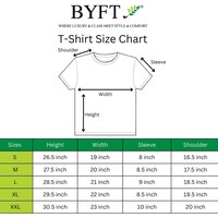 Picture of BYFT Happy Every Day Printed Cotton Round Neck T-shirt for Woman