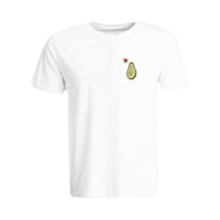 Picture of BYFT Avocado Embroidered Cotton Round Neck T-shirt for Woman