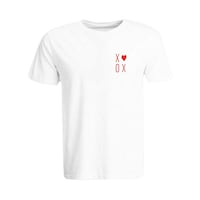 Picture of BYFT XOXO Embroidered Cotton Round Neck T-shirt for Woman