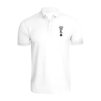 BYFT Crown King Spades Embroidered Cotton Polo Neck T-shirt for Men