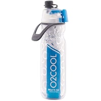 O2Cool Mist 'N Sip Insulated Classic Water Bottle, Blue, 591ml