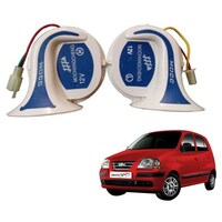 Kozdiko Mocc Car 18 in 1 Digital Tone Magic Horn for Santro Xing, 2Sets, White