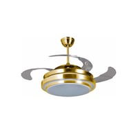 MODI Adjustable 3 Color LED Ceiling Light with Fan, Gold