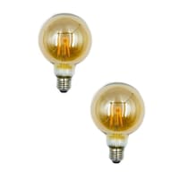 MODI Vintage Edison Warm White LED Bulb, 8W, 175X125mm, Pack of 2pcs
