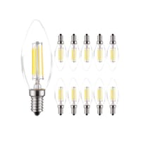 Picture of MODI LED Filament Candle Light Bulb, 4W, Pack of 10