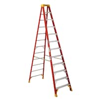 Werner Fiberglass Step Ladder, Orange & Yellow