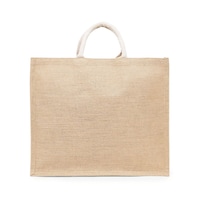 BYFT Laminated Jute Tote Bags with Gusset, 1 Pc, Natural