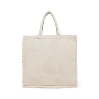 BYFT Canvas Tote Bags with Gusset, 8 Oz, Set of 2 Pcs, Natural