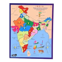 Ijarp Wooden India Map Puzzle
