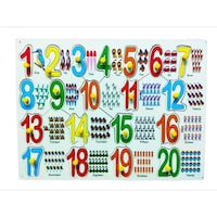 Ijarp Wooden Multi Color 1 To 20 Number With Picture