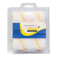 Everestware Emulsion Roller Sleeves, 4 Inch, White & Yellow - Box of 10 Pcs