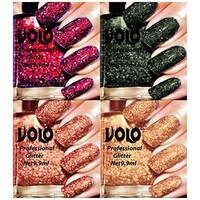 Volo Professionally Used Glitter Shine Nail Polish Combo, 4Packs