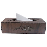 Picture of Liznoriz Wooden Tissue Paper Box, 21x6.5x11 cm