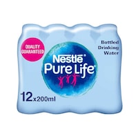 Nestle Pure Life Drinking Water, 200ml - Shrink Pack of 12 PET Bottles