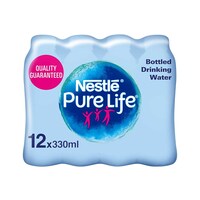 Nestle Pure Life Drinking Water, 330ml - Shrink Pack of 12 PET Bottles