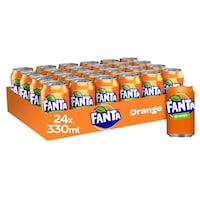 Fanta Regular Carbonated Soft Drink Can, 330ml - Carton Of 24 Pcs