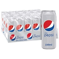 Picture of Pepsi Diet Carbonated Soft Drink Can, 330ml - Carton Of 24 Pcs