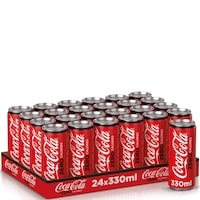 Coca Cola Zero Carbonated Soft Drink Can, 330ml - Carton Of 24 Pcs