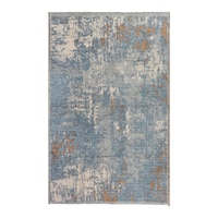 Picture of Myhome Moretti Side Double-Sided Woven Rug, 10407-E, Blue & Brown