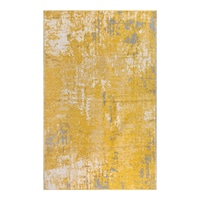 Picture of Myhome Moretti Side Double-Sided Woven Rug, 10407-F, Yellow & Grey