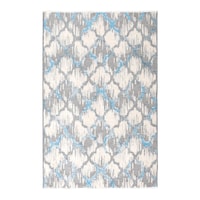 Picture of Myhome Moretti Side Double-Sided Woven Rug, 10492-B, Blue & Grey