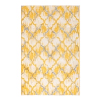 Picture of Myhome Moretti Side Double-Sided Woven Rug, 10492-F, Yellow & Grey
