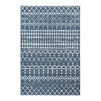 Picture of Myhome Moretti Turin Double-Sided Woven Rug, 11354-J, Blue & White