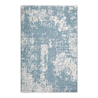 Myhome Moretti Side Double-Sided Woven Rug, 10407-J, Blue & Grey