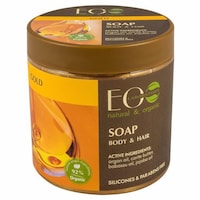 Organic Argan Oil Gold Soap for Body and Hair Moisturizing, 450ml