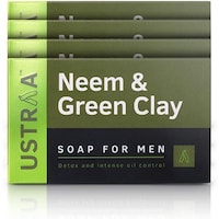 Ustraa Neem & Green Clay Soap, 100g, Pack of 4