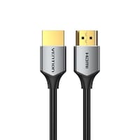 Picture of Vention Ultra Thin Alloy HDMI Male To Male Cable, 0.5m, Gray Aluminum, ALEHD
