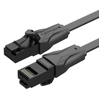Picture of Vention Flat CAT6 UTP Patch Cord Cable, IBABG, 1.5m, Black