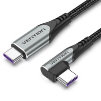 Picture of Vention USB 2.0 C Male Right Angle to C Male 5A Cable, TAKHD, 0.5m, Grey