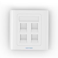 Picture of Vention 4 Port Keystone Jack Wall Plate, IFCW0, 86, White
