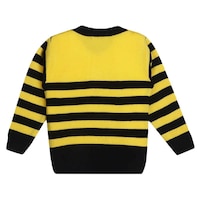 Knitco Boy's Striped Joker Applique Sweater, KNTC0939449, Yellow & Black