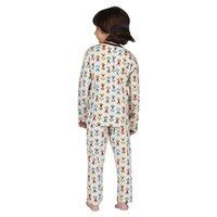 Picture of Knitco Boy's Skateboard Printed Night Suit Set, KNTC0939248, Off White, Set of 2