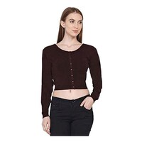 Picture of Knitco Women's Knitted Full Sleeves Crop Sweater, KNTC0939203