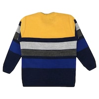 Knitco Boy's Colourblocked Scooty Applique Sweater, KNTC0939234, Multicolour