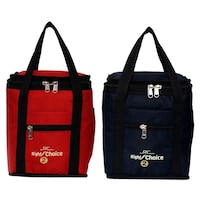 Picture of Right Choice Unisex Lunch Bag, RCS001, 15x20x26 cm, Red & Blue, Pack of 2