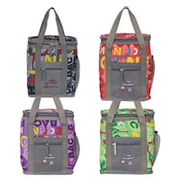 Picture of Right Choice Unisex Printed Lunch Bag Combo, RCS017, 26x20x13 cm, Multicolour, Pack of 4